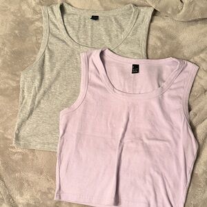 SHEIN Gray and Lavender Tank Tops